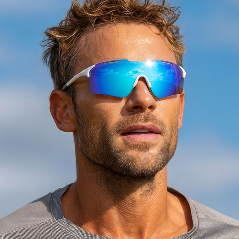 Herren Sportliche Shield Sonnenbrille Brehn