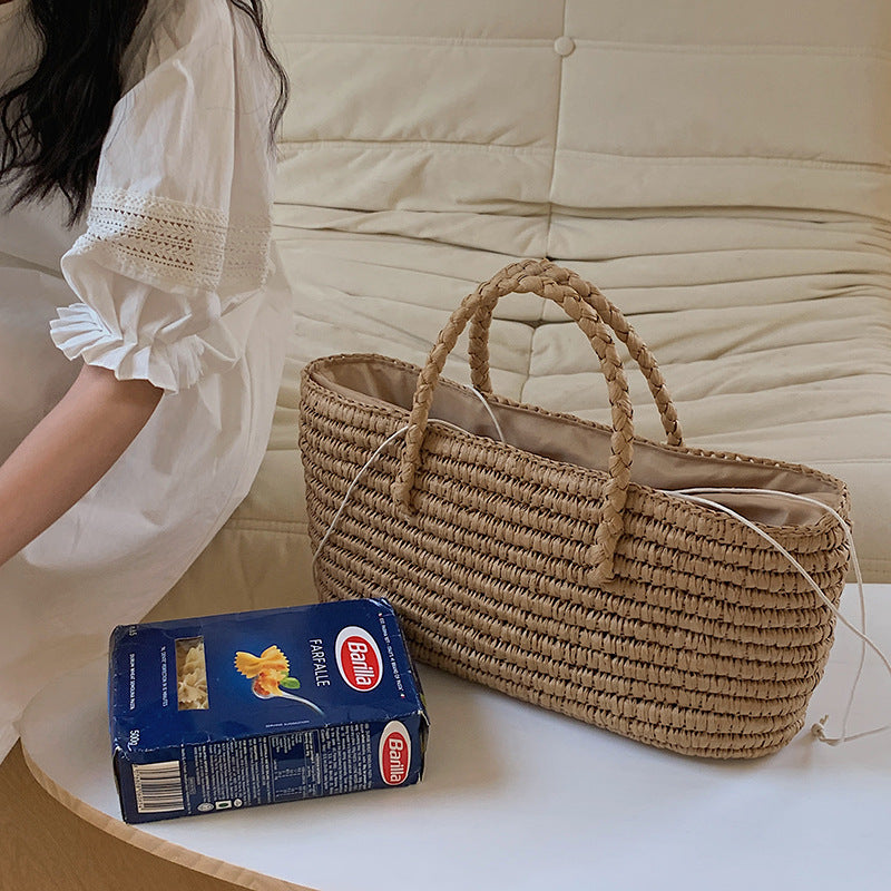 Damen Handtasche aus geflochtenem Naturmaterial Brehn