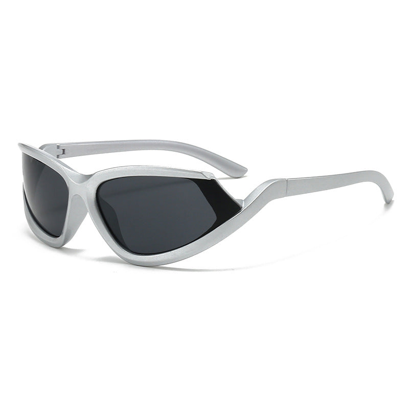 Damen futuristische Sonnenbrille mit aerodynamischem Design Brehn