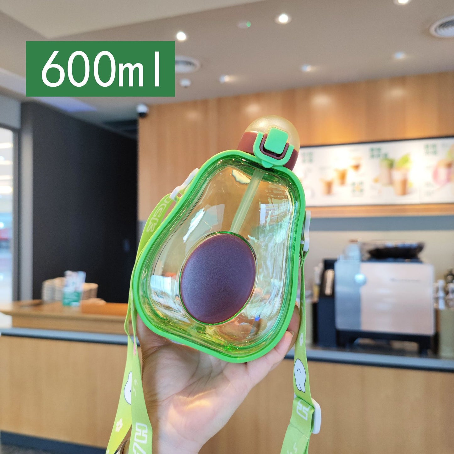 Damen kreative Avocado-Trinkflasche mit Trageschlaufe Brehn