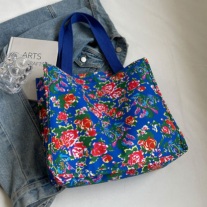 Blumenmuster wiederverwendbare Canvas-Tasche