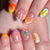 Künstlerische Sommer-Themen Press-On Nagelkunst Brehn