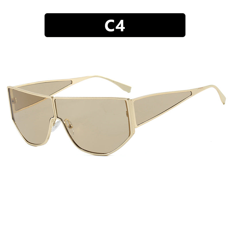 Damen trendige oversized Sonnenbrille mit markantem geometrischen Design Brehn