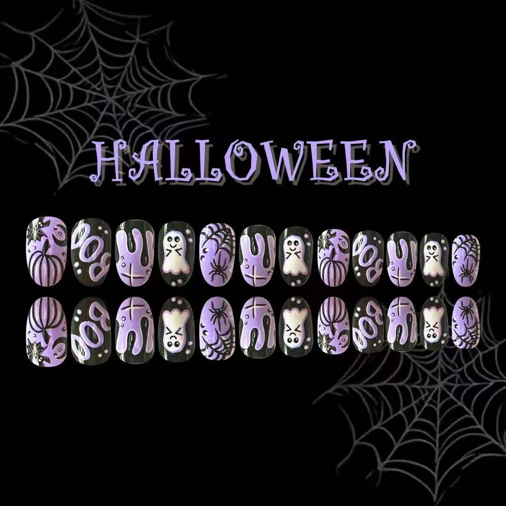 Halloween Kunstnagelset mit gruseligen Motiven Brehn