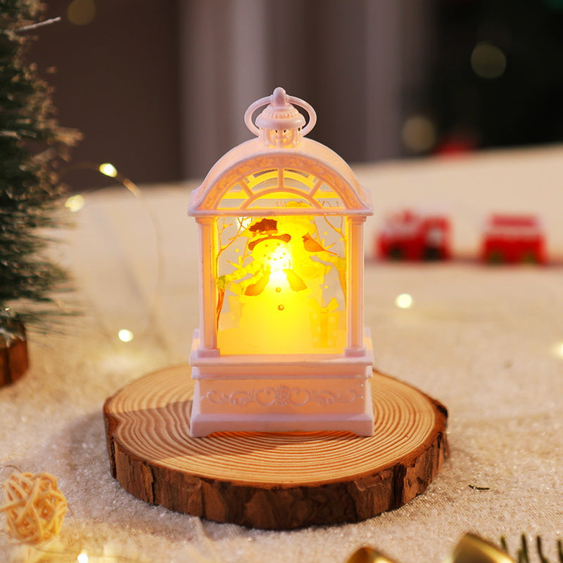 Dekorative Weihnachtslaterne mit nostalgischem Santa-Motiv Brehn