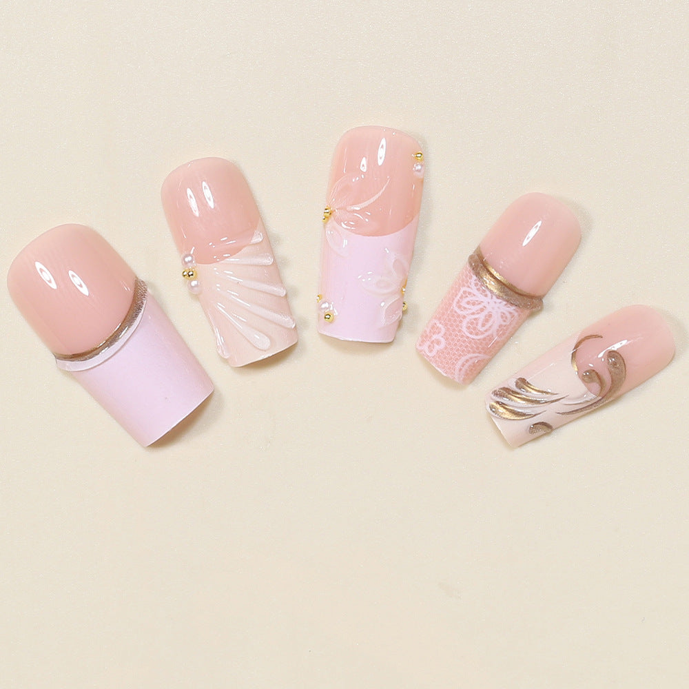 Elegante dekorative Press-On Nagelspitzen Brehn