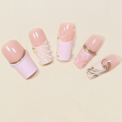 Elegante dekorative Press-On Nagelspitzen Brehn