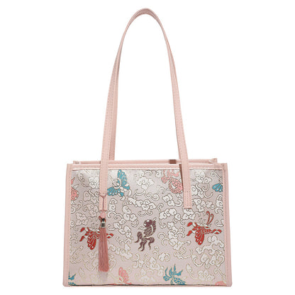 Bestickte Schmetterlingsmuster-Handtasche Brehn