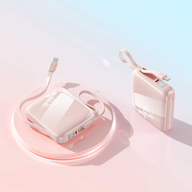 Tragbare Powerbank mit integrierter Digitalanzeige und multifunktionalem Ladekabel Brehn