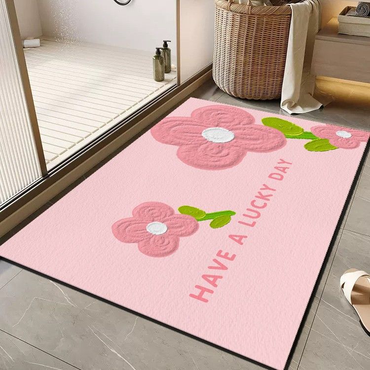 Fröhliche Blumenbotschaft Badteppich Brehn