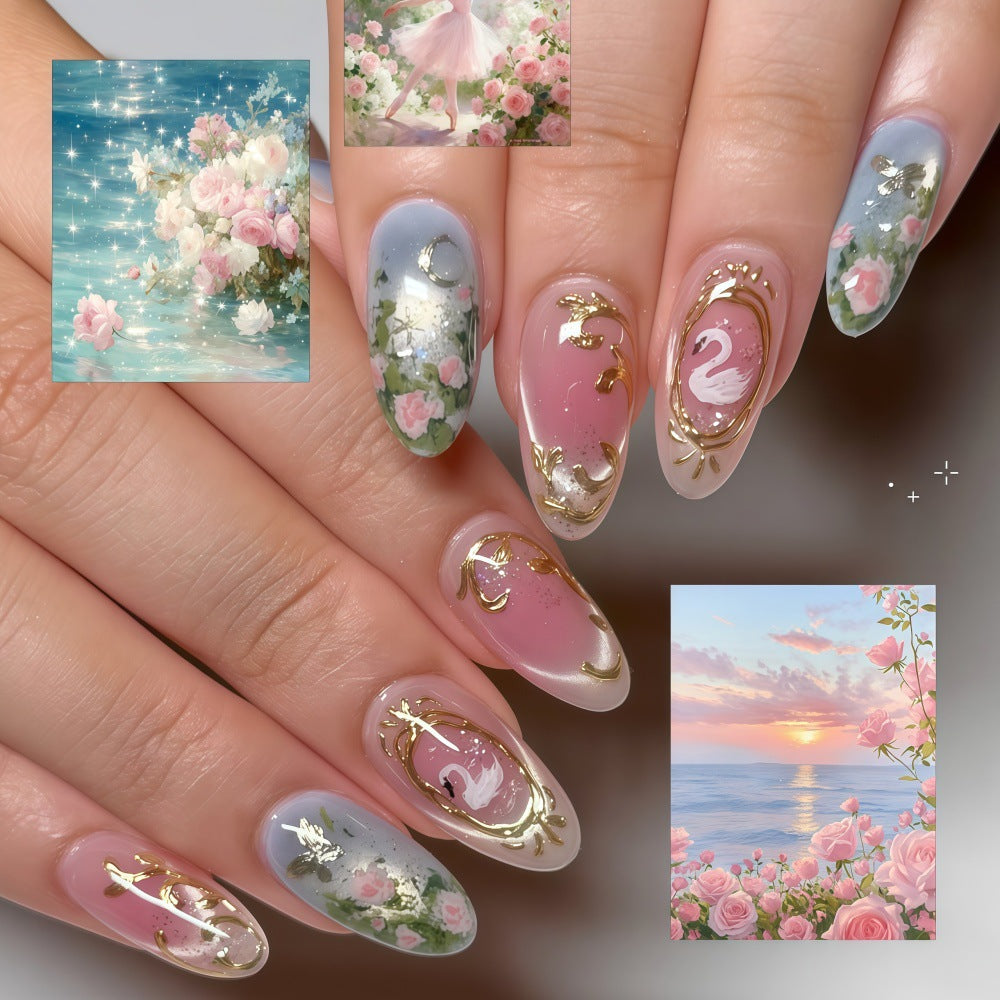 Elegante und verspielte Kunstnägel Brehn