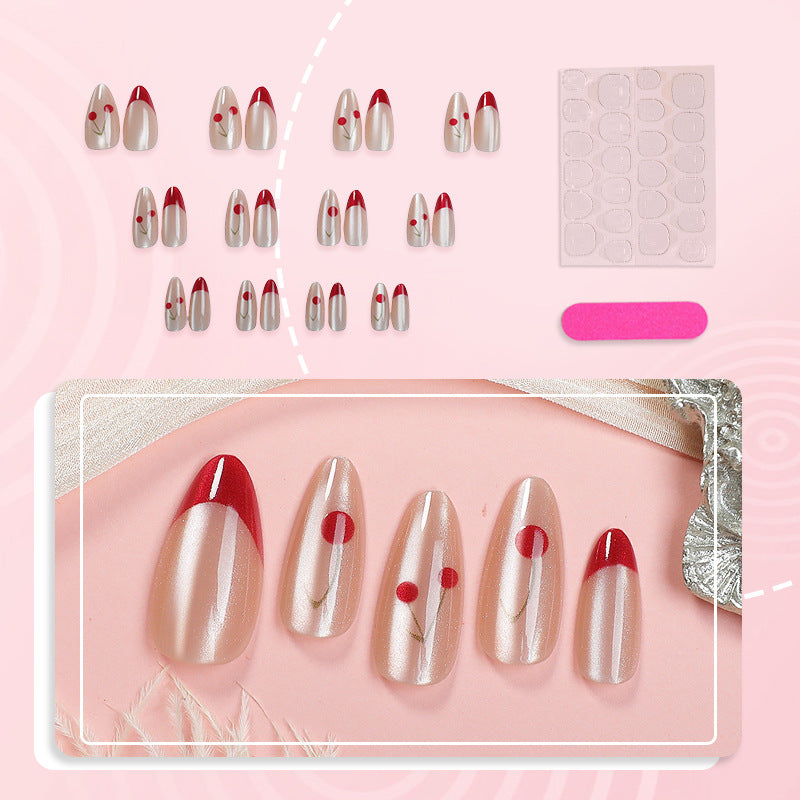 Blumenmuster Druck-Nagelset