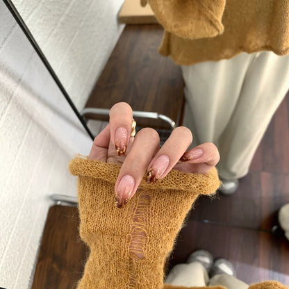 Elegante Glitter Ombre Nagelverlängerungen