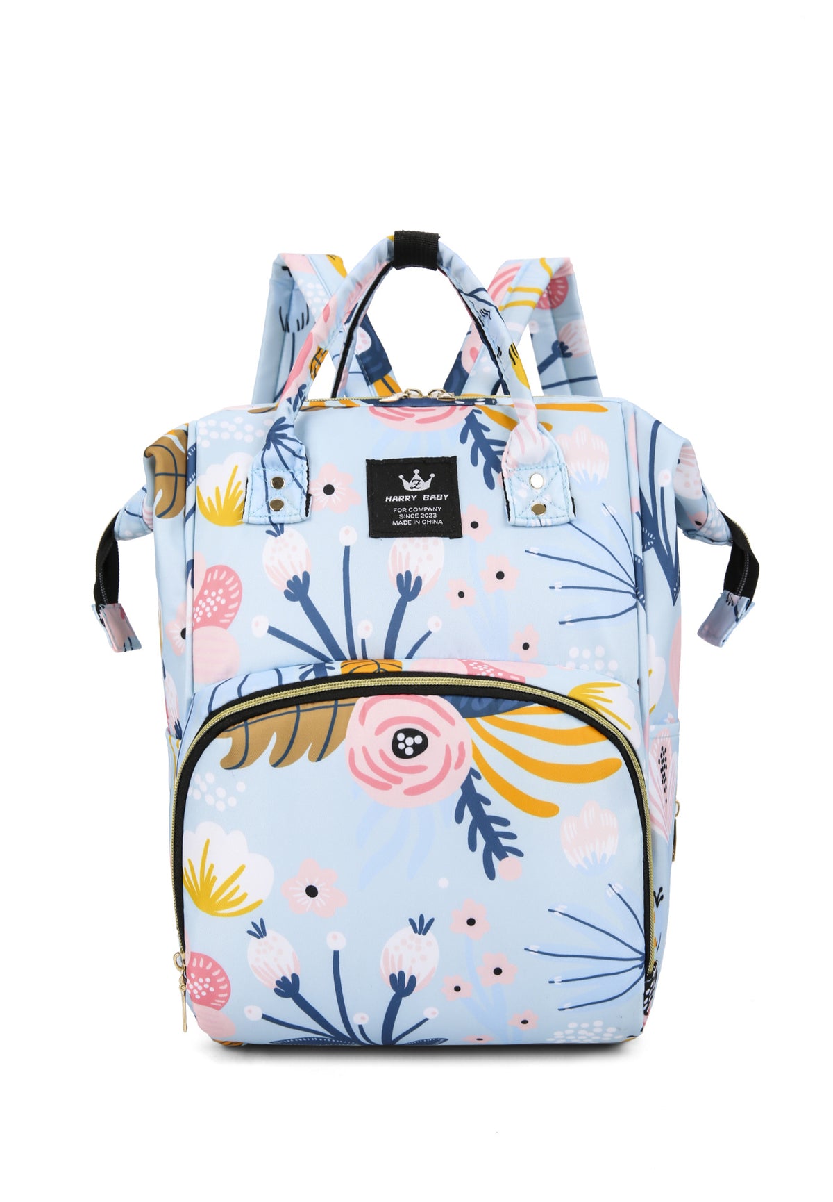 Stylische Baby-Pflege-Rucksack mit floralem Muster Brehn