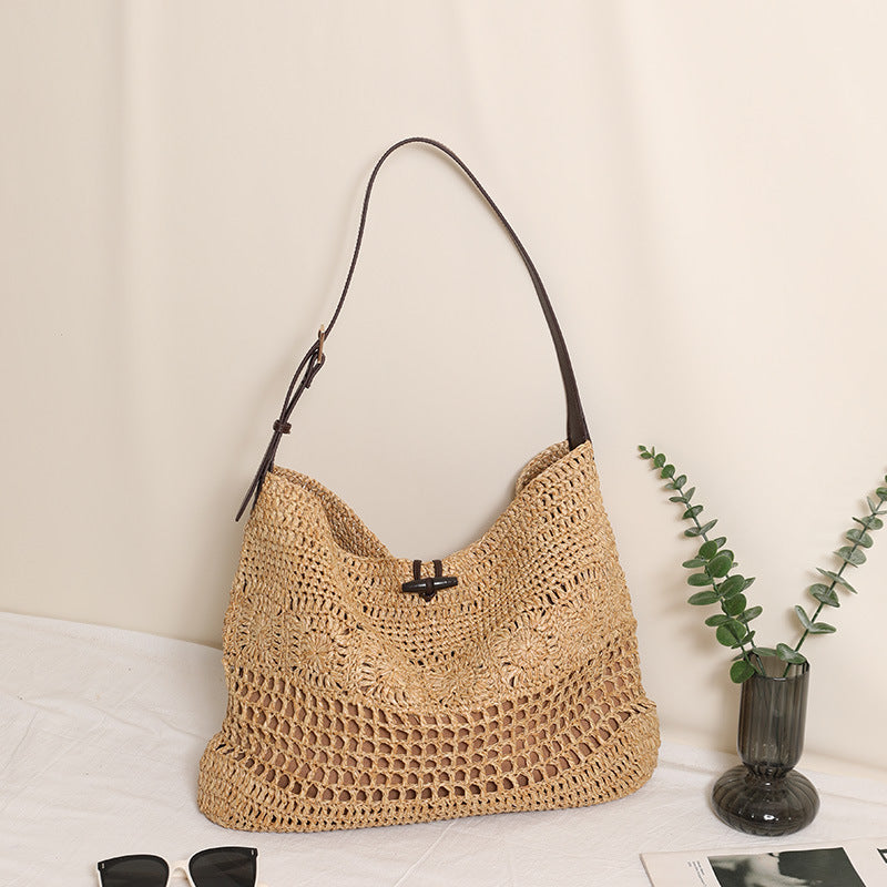 Handgeknüpfte Shopper-Tasche mit Modischem Netzdesign Brehn