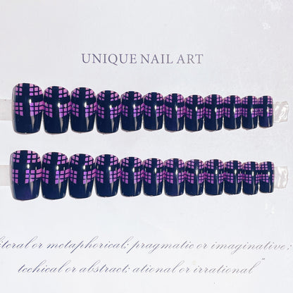 Künstlerisches Grafik Press-On Nagelset