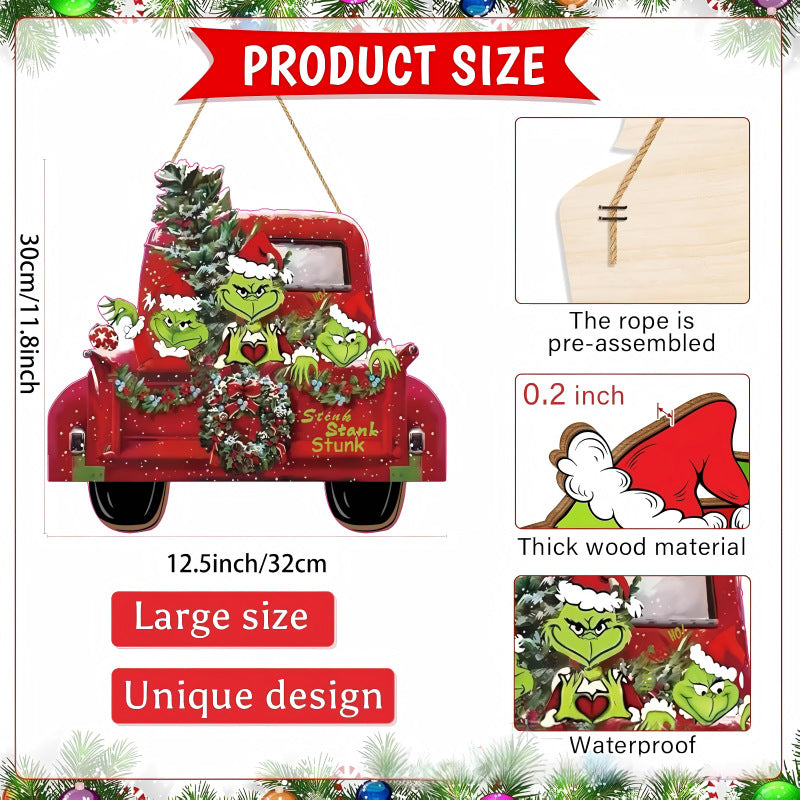 Dekoratives Holzschild mit Wintermotiven Brehn