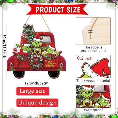 Dekoratives Holzschild mit Wintermotiven Brehn