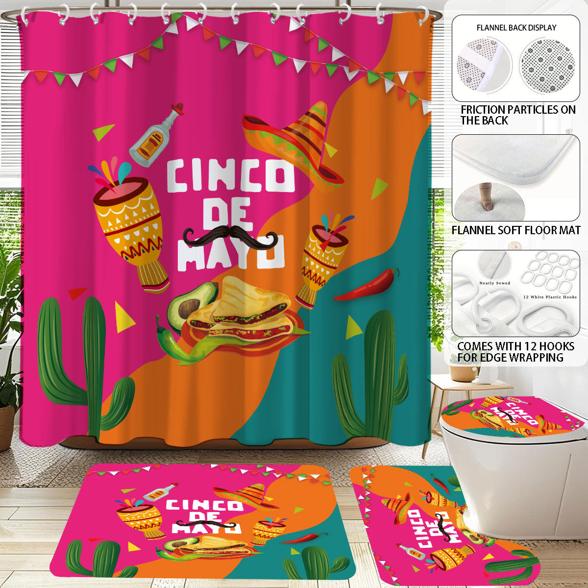 Cinco de Mayo-Themen Komplettes Badezimmer Set Brehn