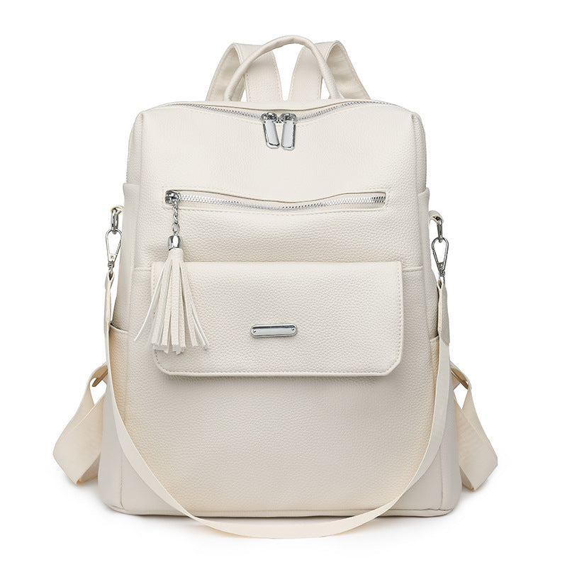 Stylischer Mehrfach-Taschen Leder Rucksack Brehn 1788673935