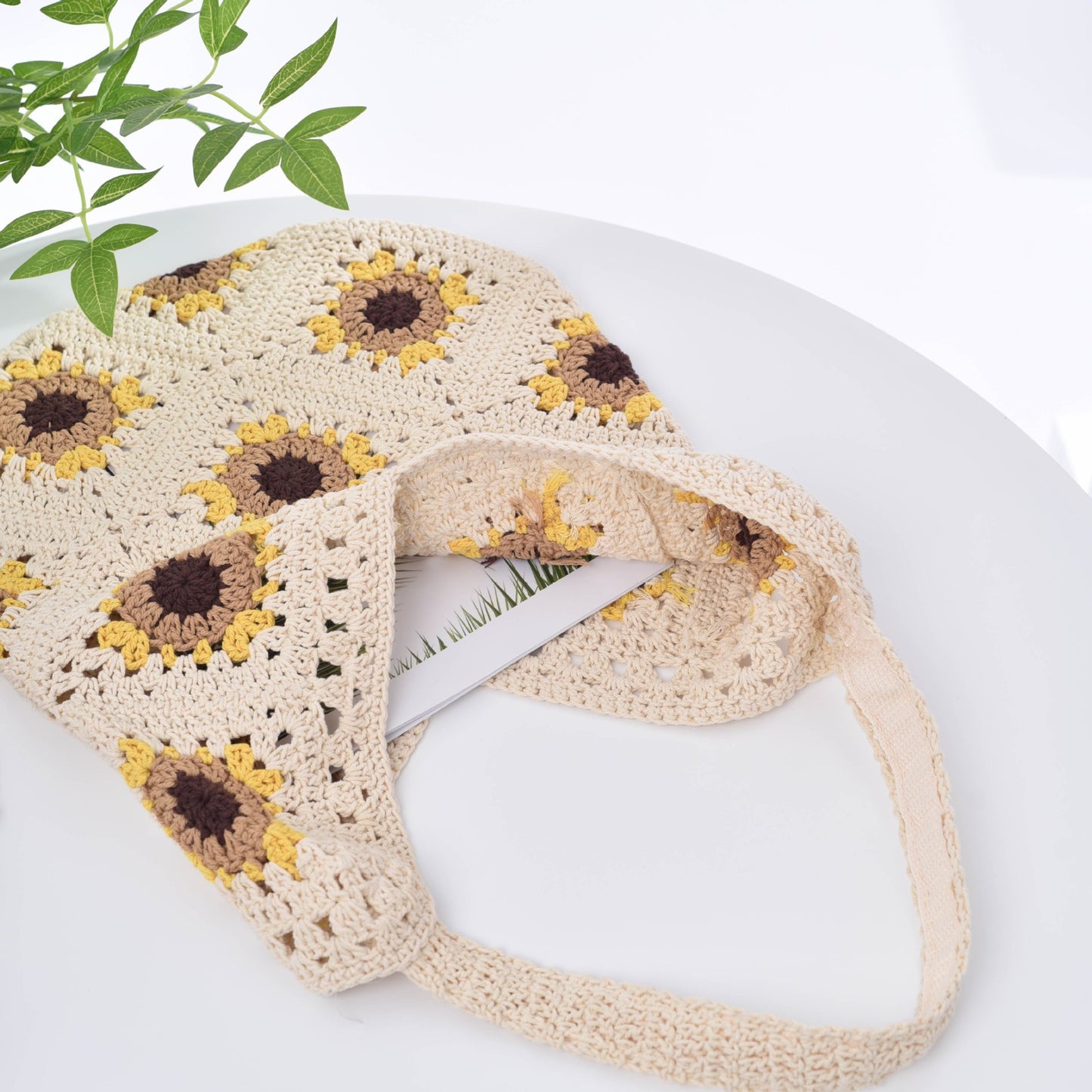 Handgefertigte Umhängetasche Im Floralen Design Brehn