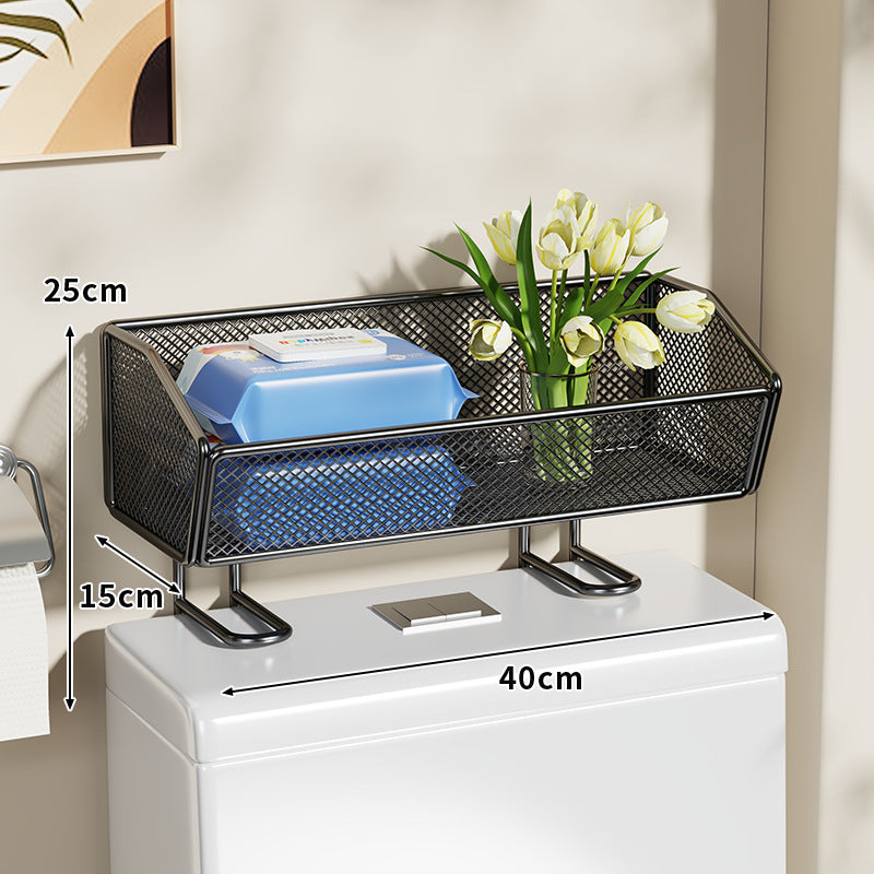 Badezimmer Über-Toilette Mesh Organizer Regal mit erhöhtem Stand und rostbeständigem Metall