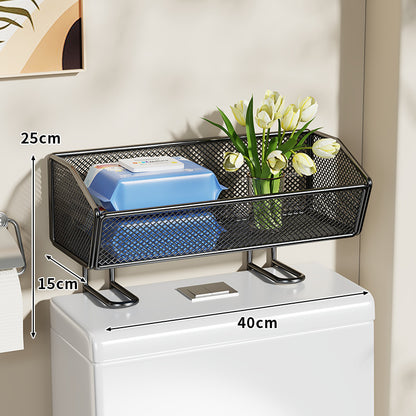 Badezimmer Über-Toilette Mesh Organizer Regal mit erhöhtem Stand und rostbeständigem Metall