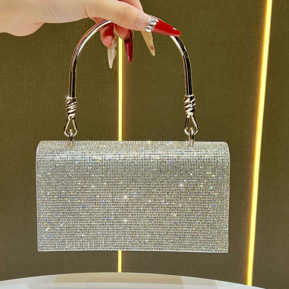 Glamouröse Strass Abendtasche