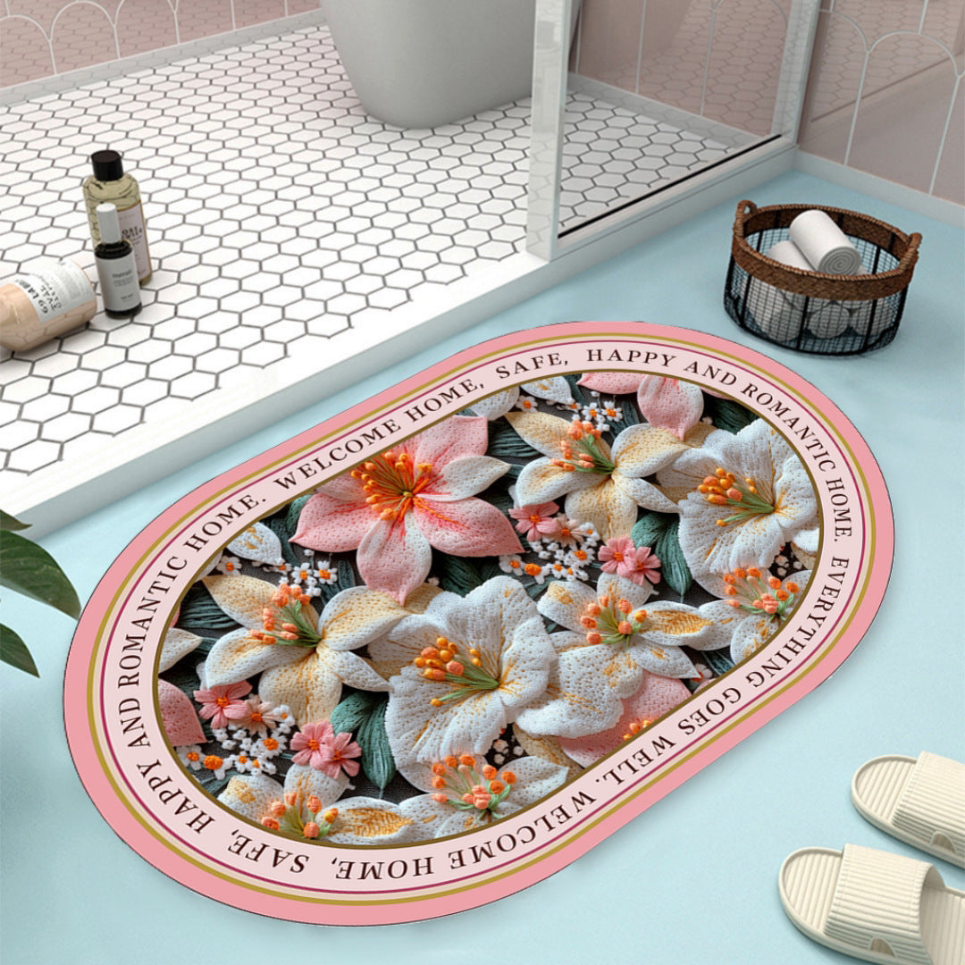 Florales Design Badteppich Brehn