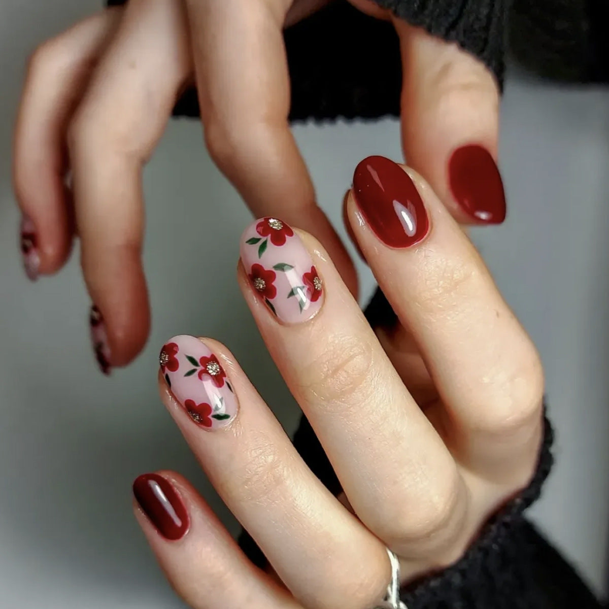 Blumige Akzent-Nagelkunstverlängerungen Brehn