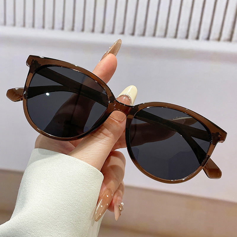 Damen Cat-Eye Sonnenbrille mit trendigem Leopardenmuster und robustem Rahmen Brehn