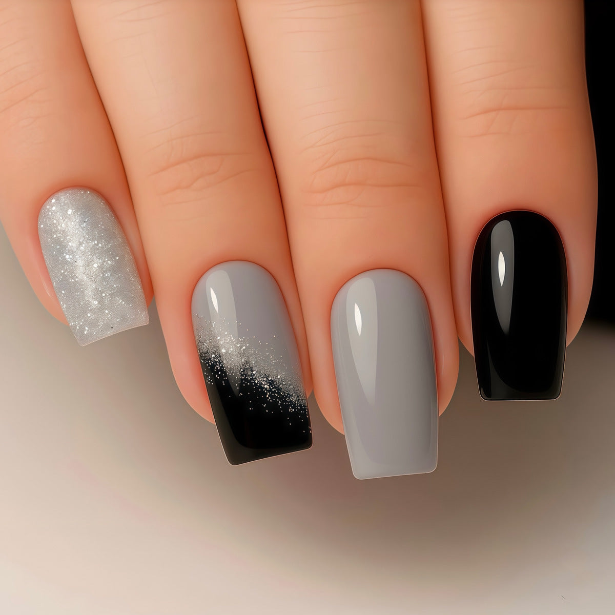 Glamouröse Ombre Press-On Nagelset Brehn