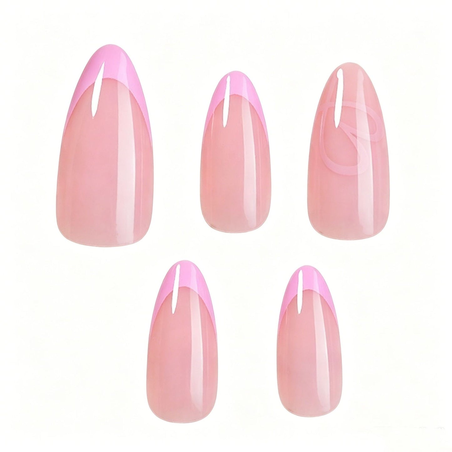 Elegante Stiletto-Nagelkunst-Tipps mit Herzdesign Brehn