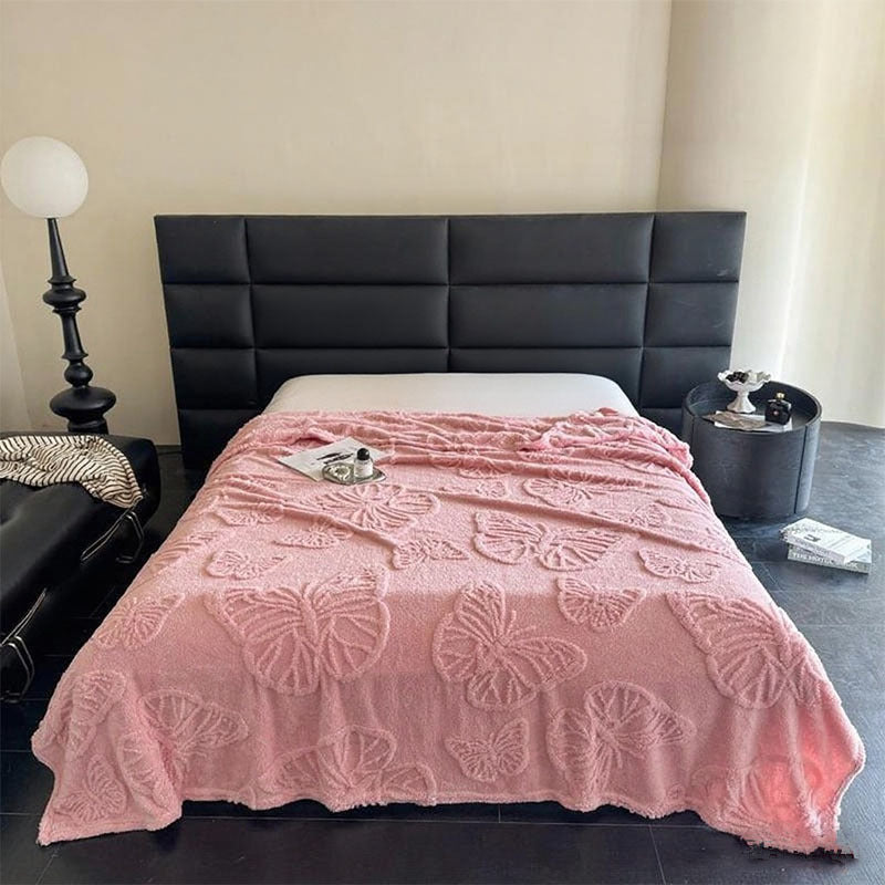 Damen Plüsch Tagesdecke mit strukturiertem Design Brehn