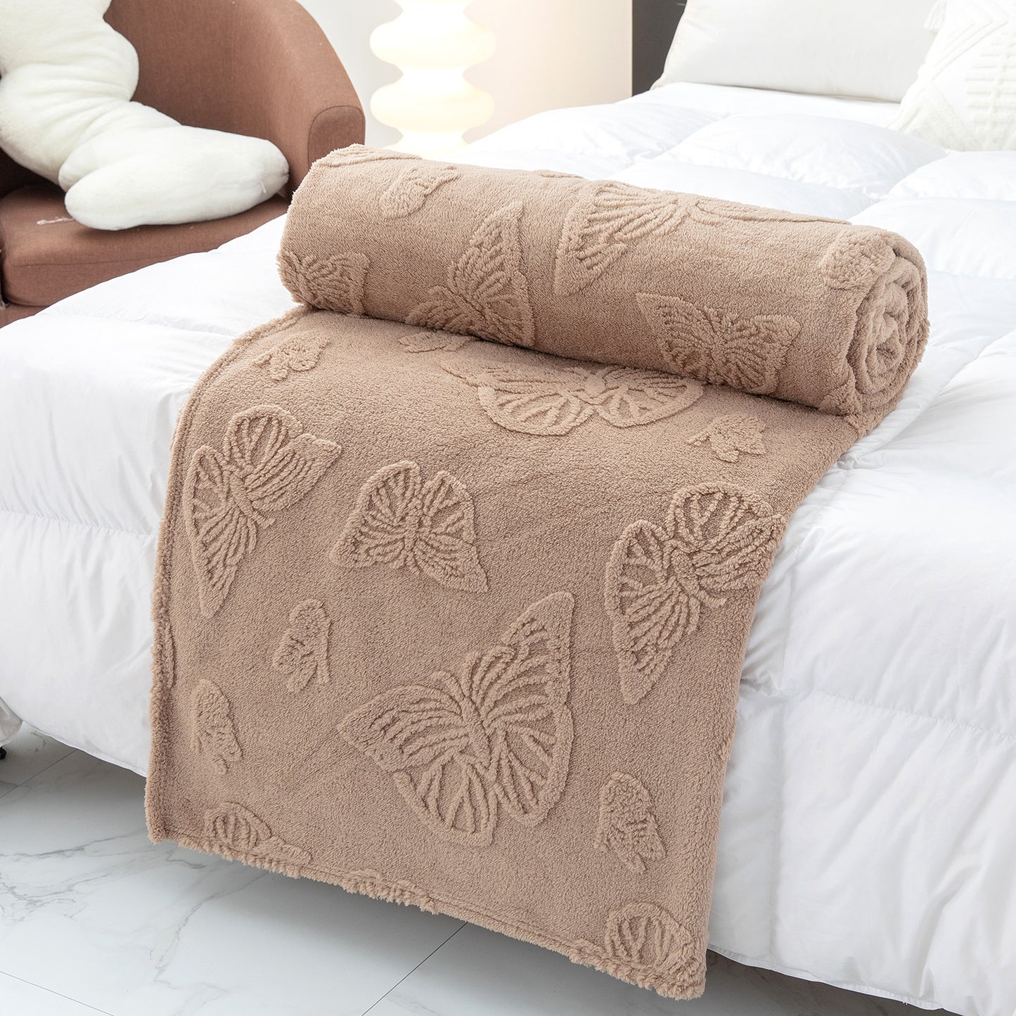 Damen Cozy Mischgewebe Decke Brehn