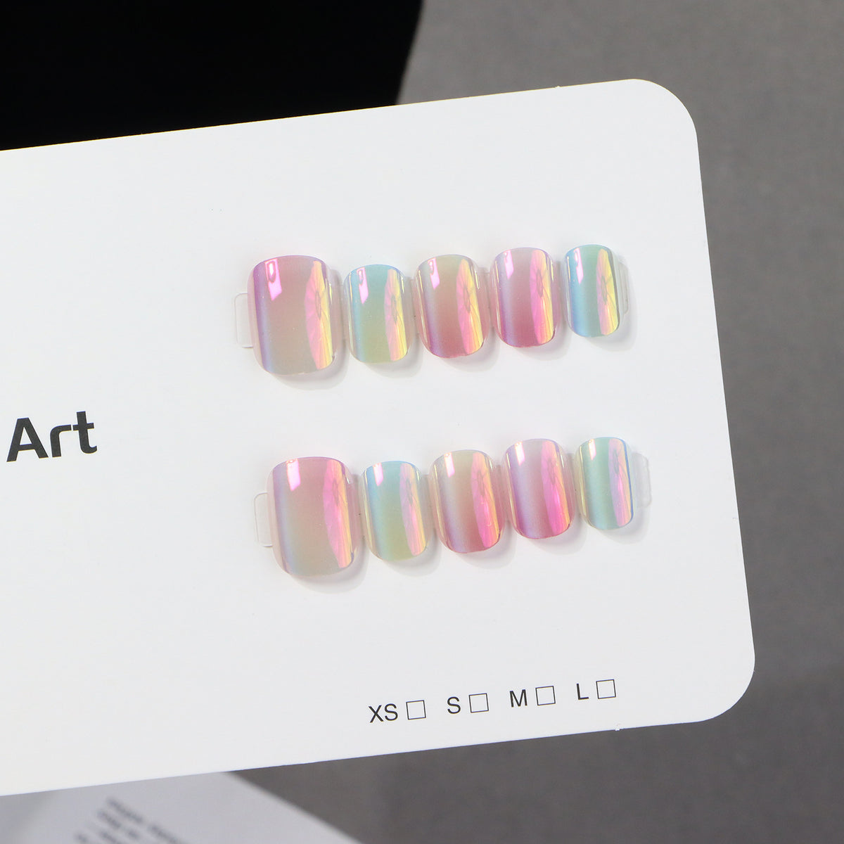 Iridescent Press-On Nail Art Set Brehn