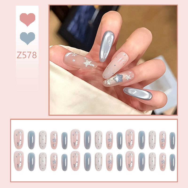 Kunstnagelset mit funkelnden Sternenmotiven Brehn