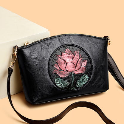 Prägte Blumen Clutch Tasche