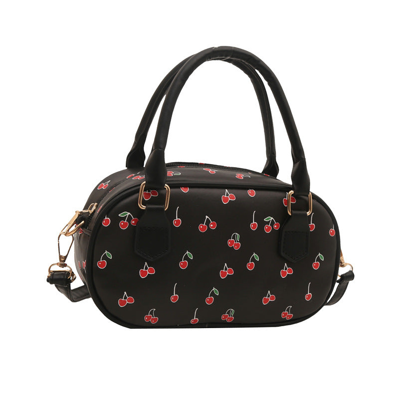 Verspielte Kirschmuster Mini-Handtasche Brehn