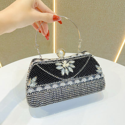Beaded Abend Schultertasche