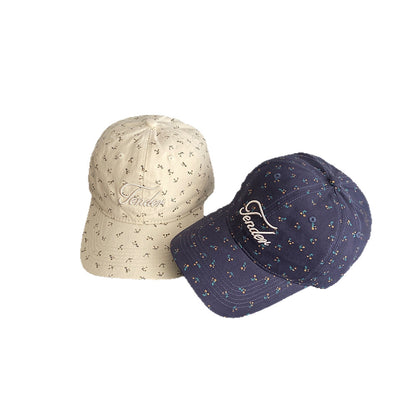 Damen Trendy Floral Print Baseball Cap Brehn