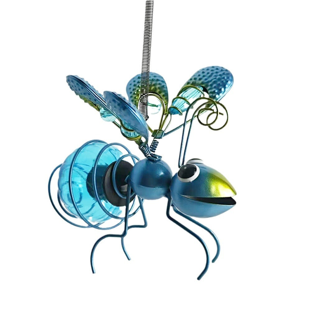 Verspielt hängendes Glas Bienen Solargartenlaterne Ornament Brehn