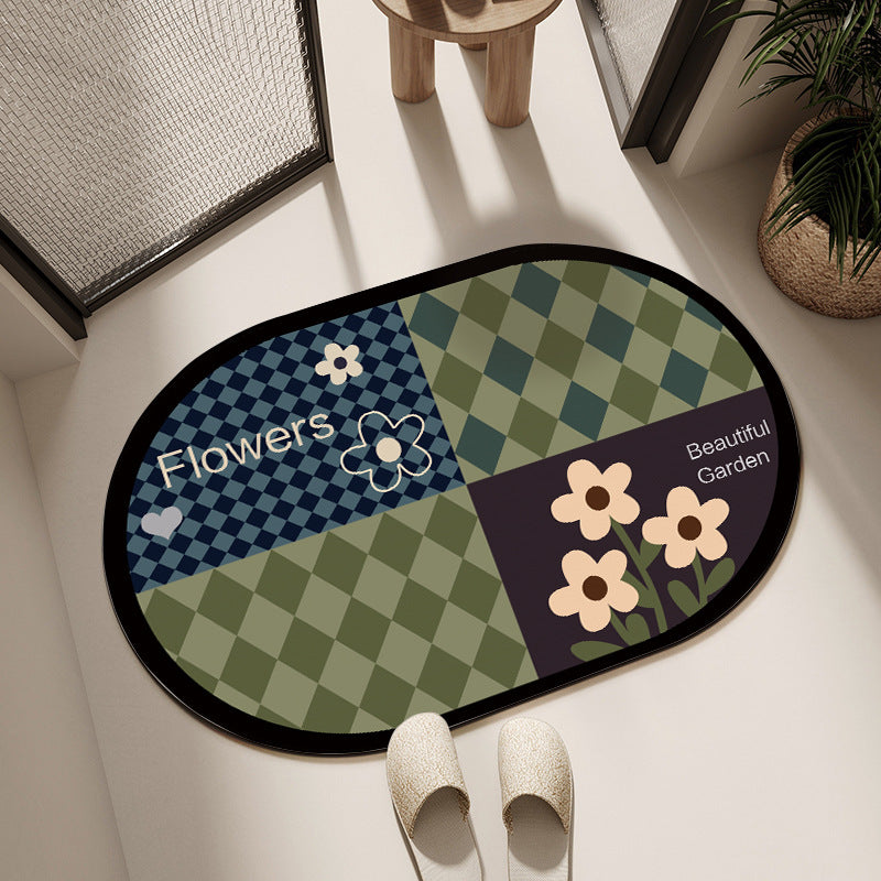 Blumen Design Baumwolle Badmatte Brehn