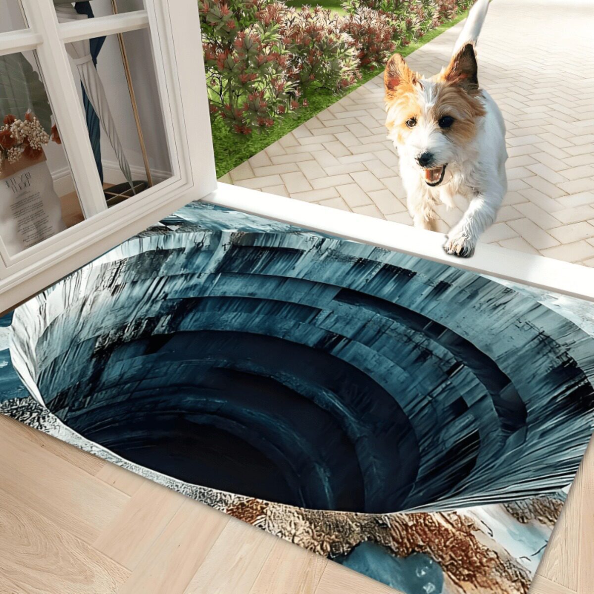 3D Brunnen Wasserfall Dekorative Matte