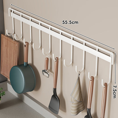 Wandmontierte Mehrfachhaken Küchenutensilien und Pfannenhalter Rack