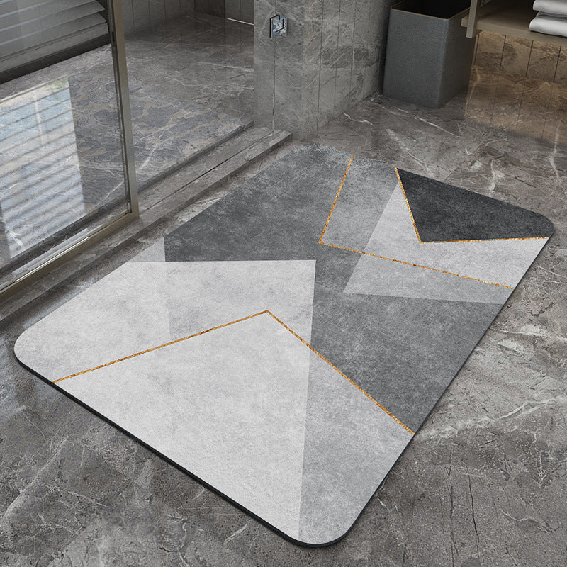 Modern Geometrische Badematte Brehn