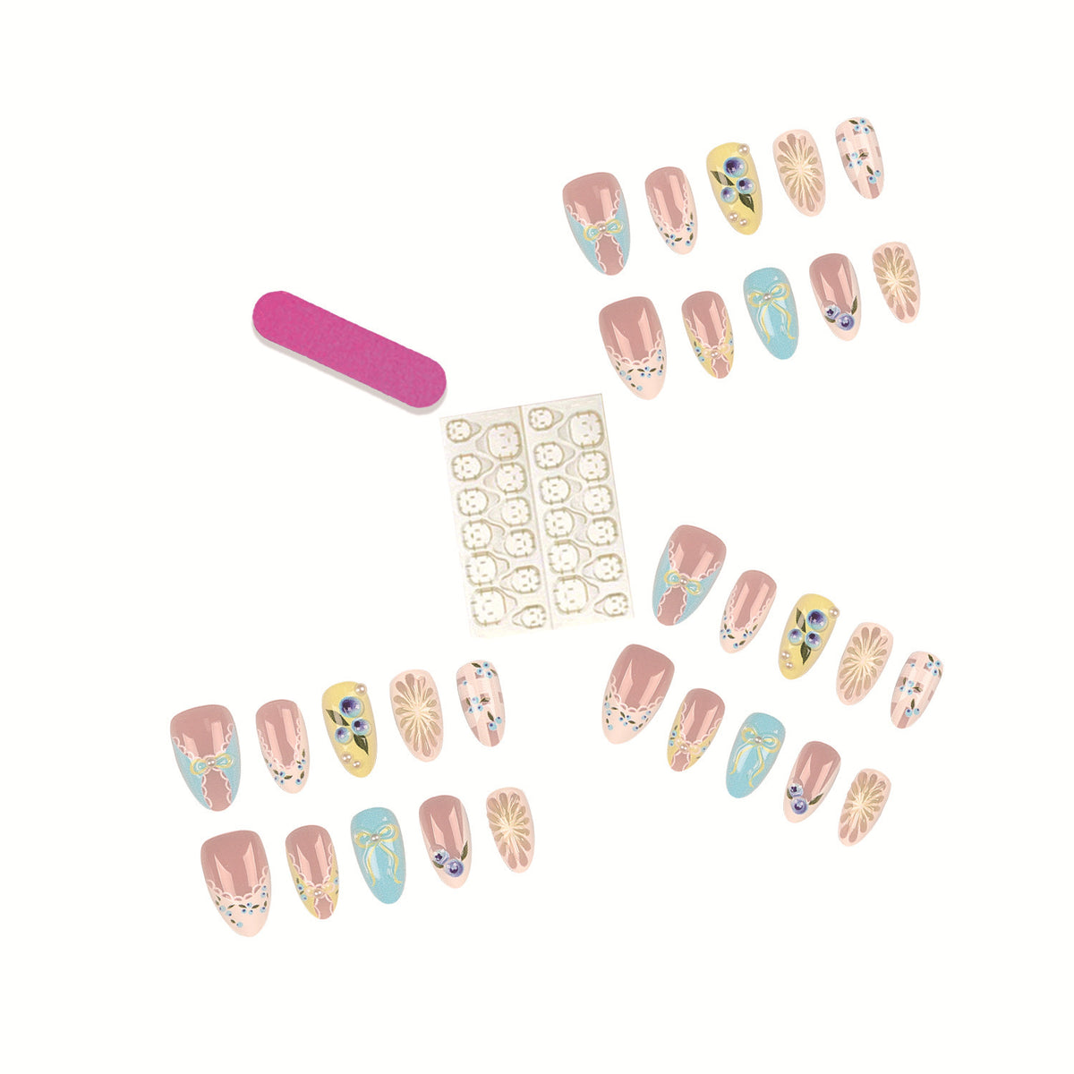 Dekorative Nagelspitzen Set mit Zubehör
