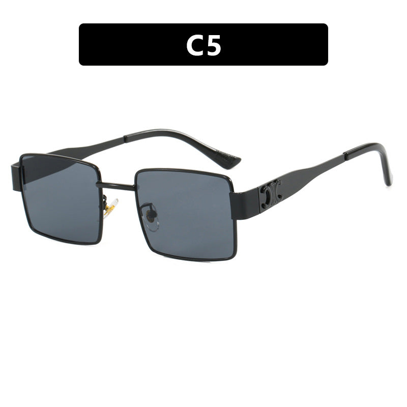 Damen modische rechteckige Sonnenbrille mit hochwertigem Metallrahmen und polarisierenden Gläsern Brehn
