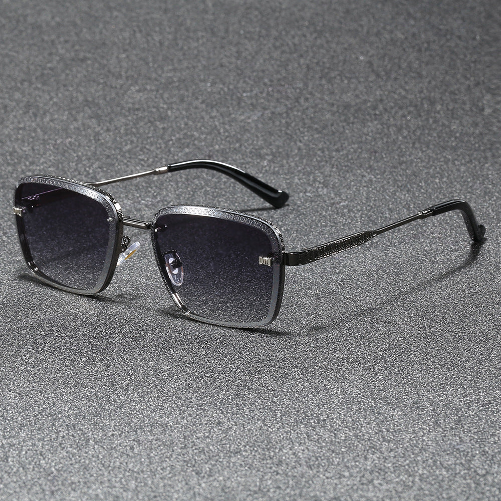 Damen Modische quadratische Sonnenbrille mit luxuriösen Details Brehn