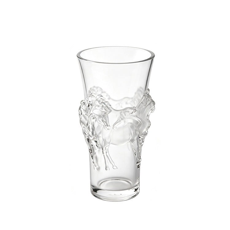 Künstlerische Glaskunst-Pferdeskulptur
